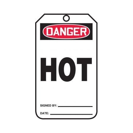 OSHA DANGER SAFETY TAG HOT MDT230CTP